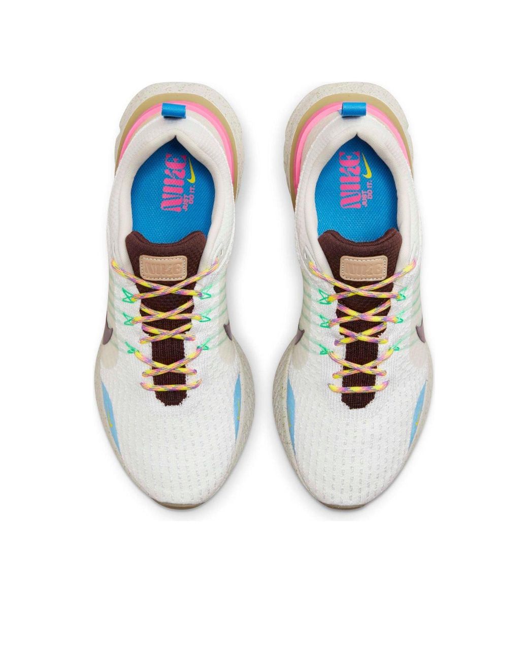 Nike White React Infinity Run Flyknit 3 'Sail Pinksicle Earth' for men