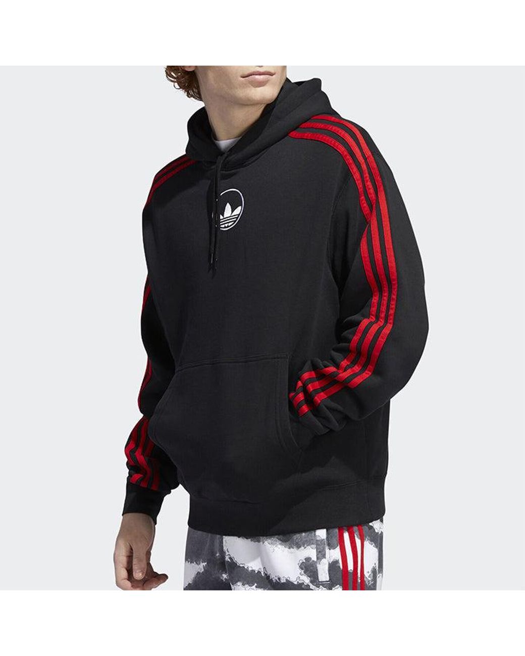 Adidas Black Originals 3 Stripe Circle Sports for men