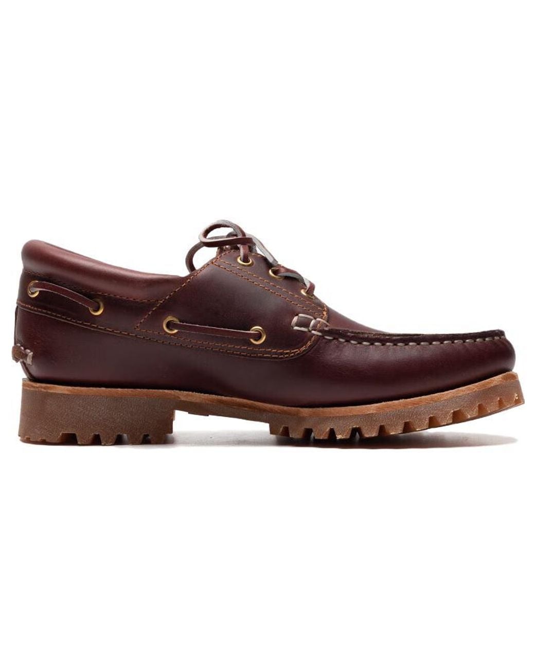Timberland Red Authentics 3-Eye Classic Boat Shoes for men