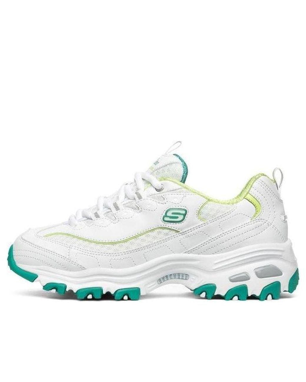 Skechers White (Wmns) D Lites 1.0 Low-Top Running Shoes