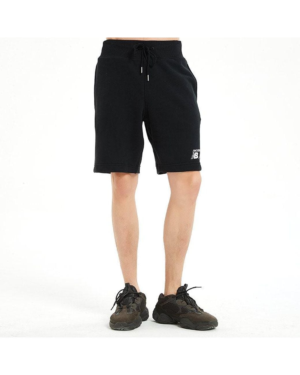 New Balance Black Basic Cotton Shorts for men
