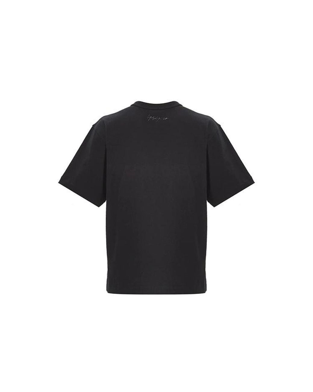 Adidas Black Y-3 Alphabet Logo Casual Short Sleeve T-Shirt for men