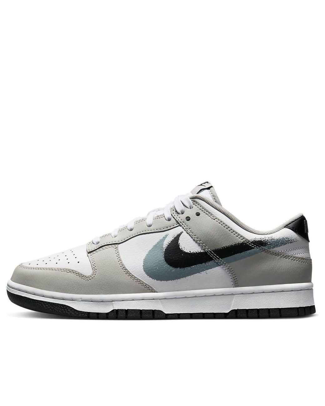Nike White Dunk Low 'Spray Paint Swoosh' for men