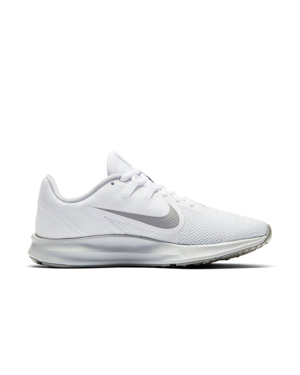 Nike White (Wmns) Downshifter 9 Low Tops Knitted