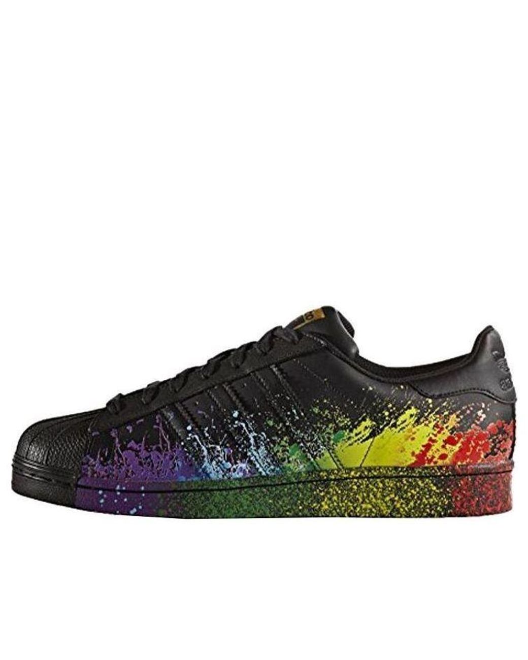 adidas Superstar Pride 'Paint Splatter' in Black for Men | Lyst UK
