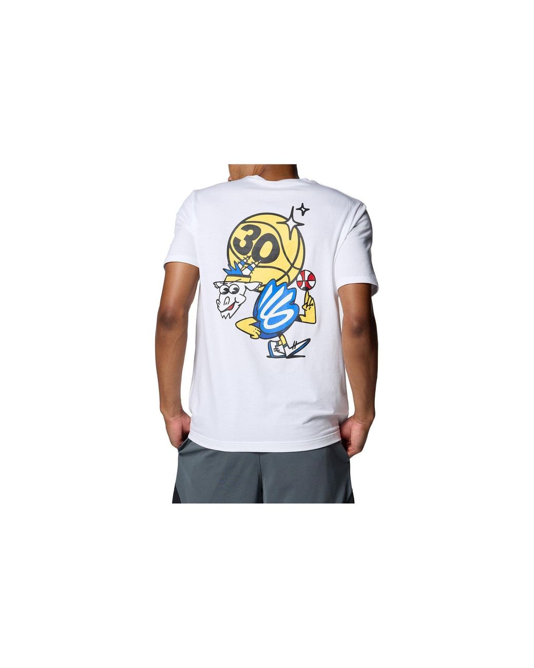 Under Armour White Curry Dub Goat Basketball T-Shirt for men