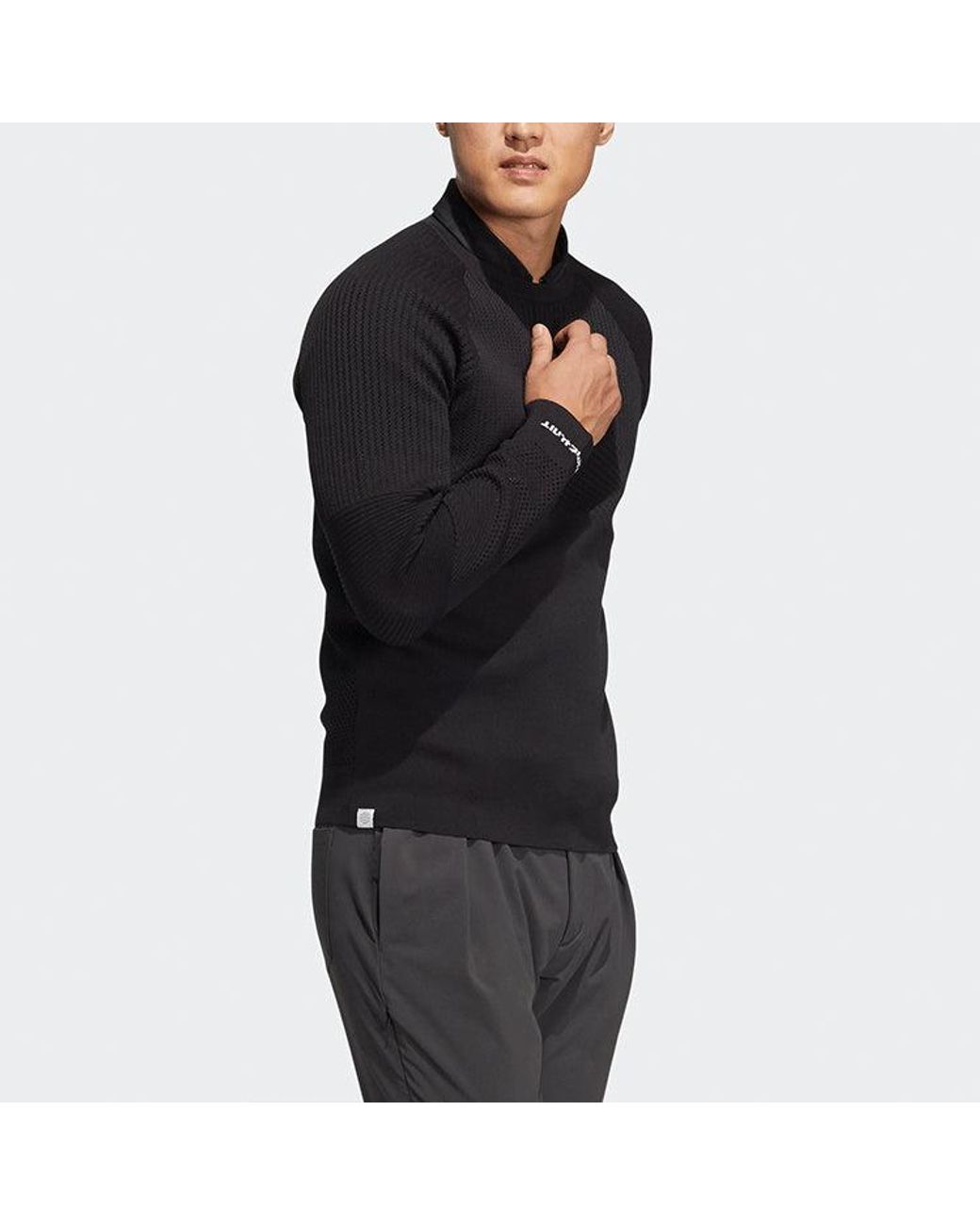 Adidas Blue Golf Sports Pullover Long Sleeves Knitwear for men