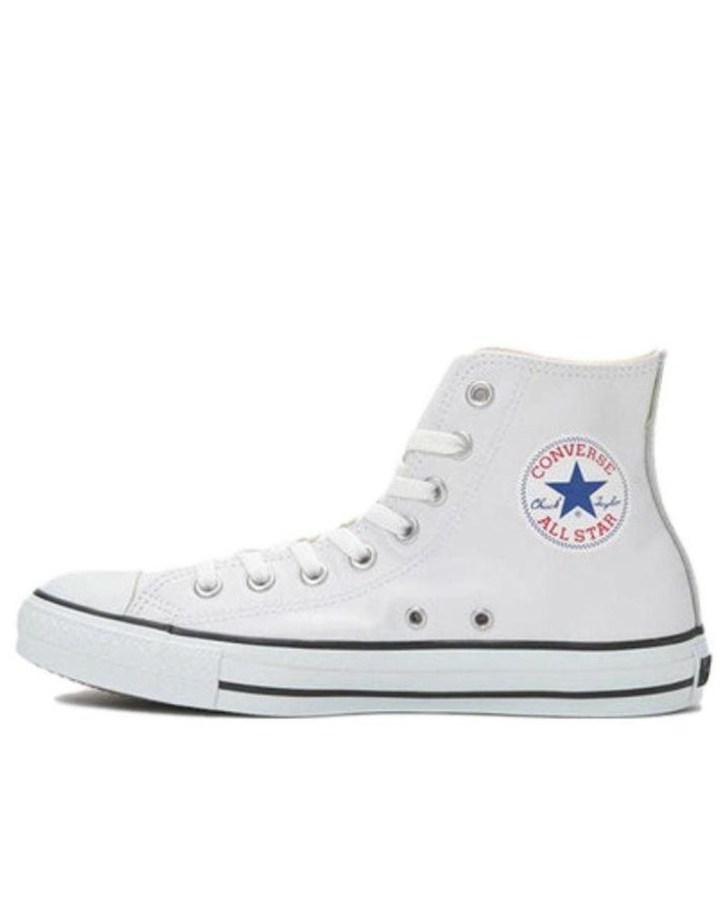 Converse White All Star Leather High Top 'Off- for men