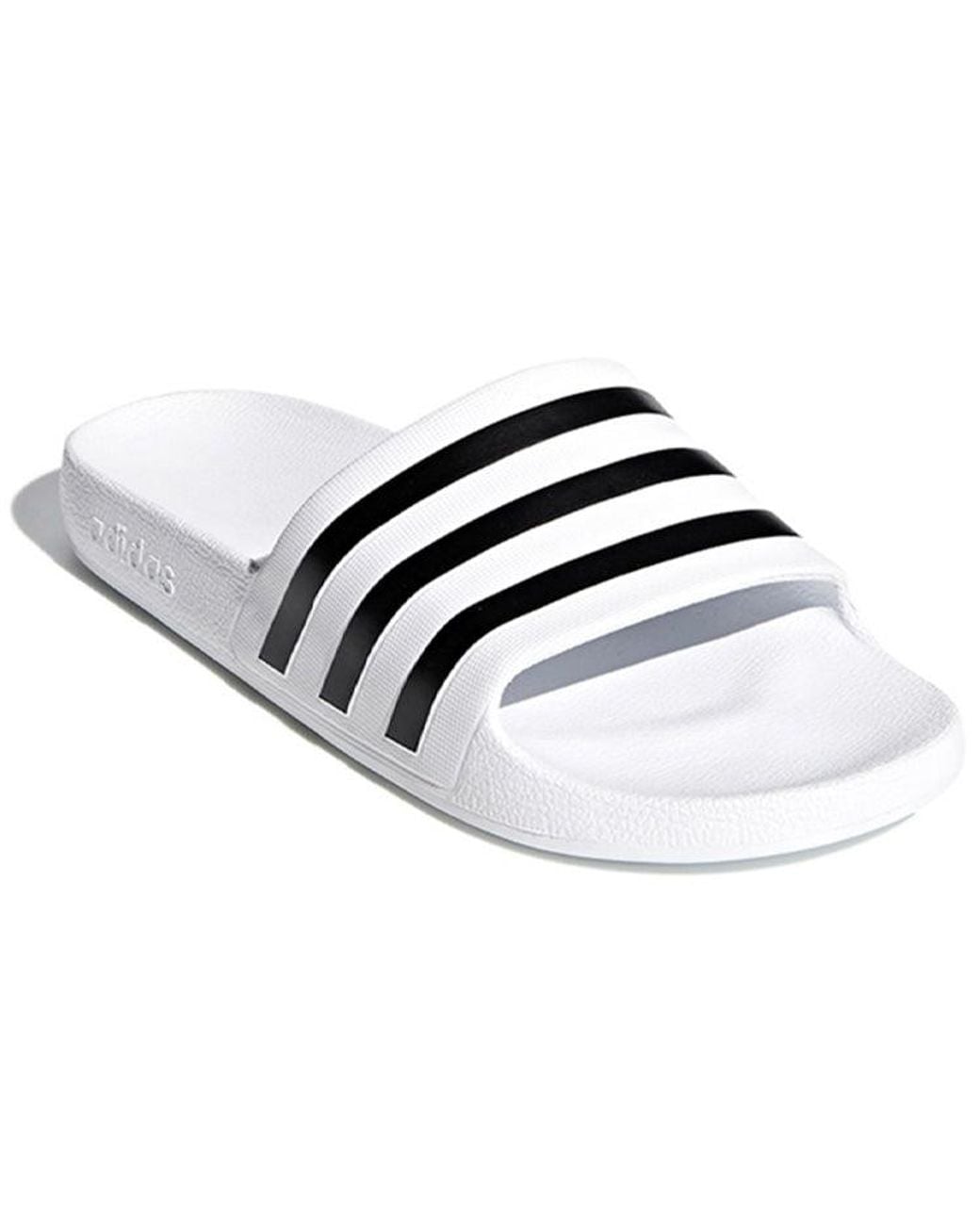 Adidas White Adilette Aqua Slides 'Cloud for men