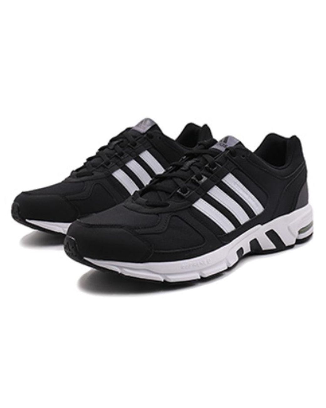 Adidas Black Equipment 10 Wear-Resistant Shock Absorption Low Tops Sports for men