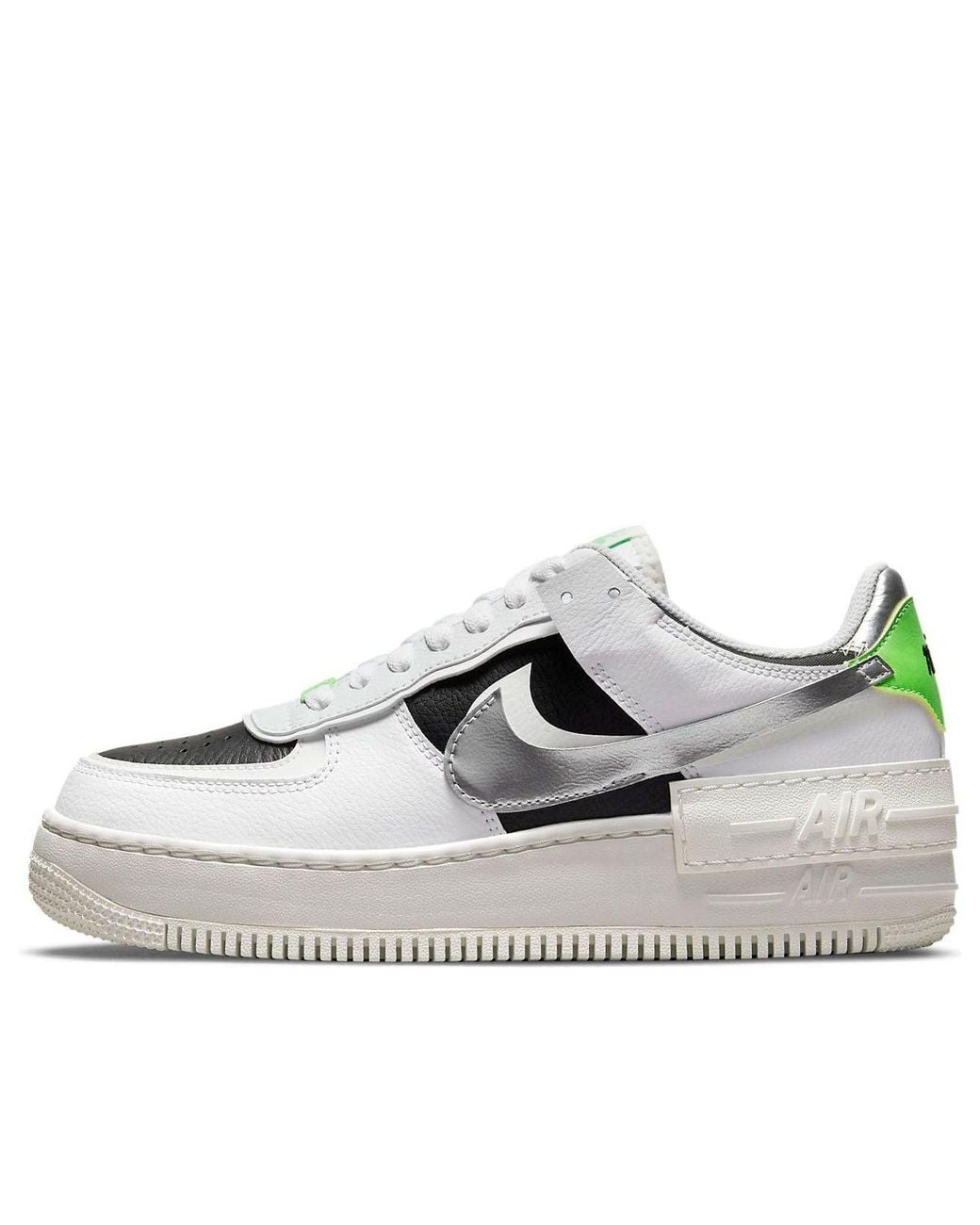 Nike White (Wmns) Air Force 1 Shadow Metallic'