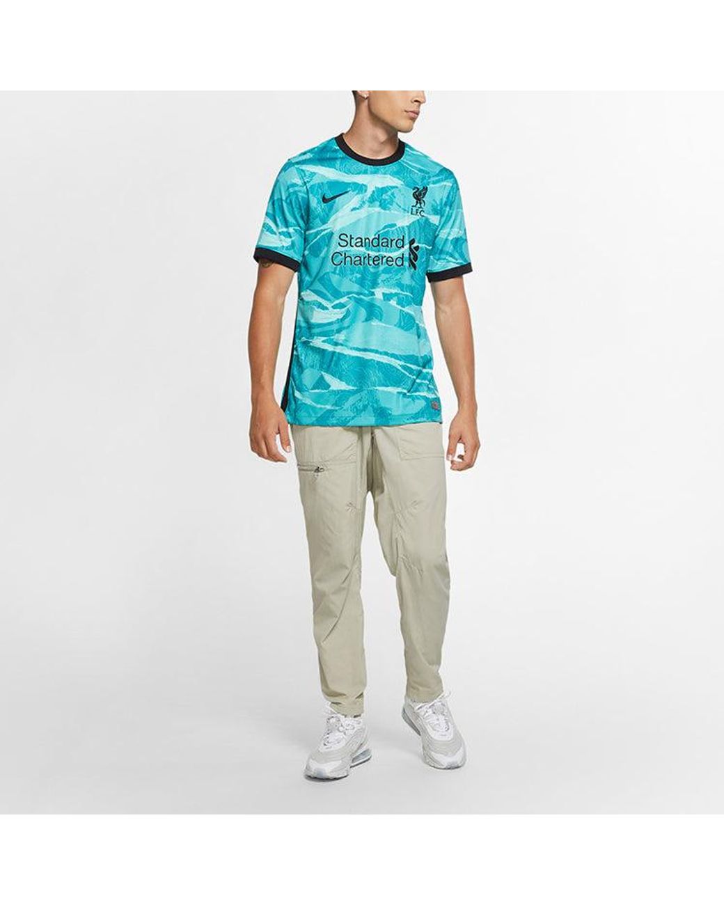 Nike Blue Liverpool 20/21 Fan Edition Away Jersey for men