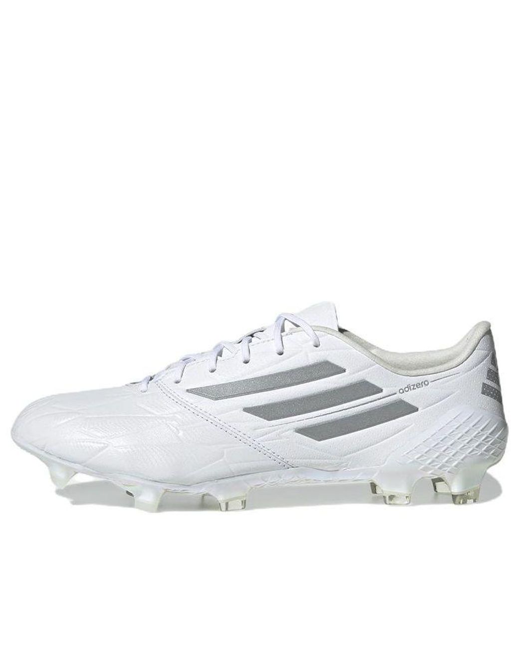 adidas Adizero F50 4 Leather Fg 'white Silver Metallic' for Men | Lyst