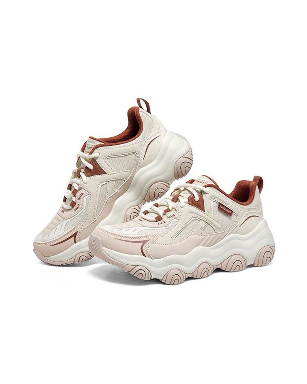 Skechers White (Wmns) D'Lites 1.0 Sneakers