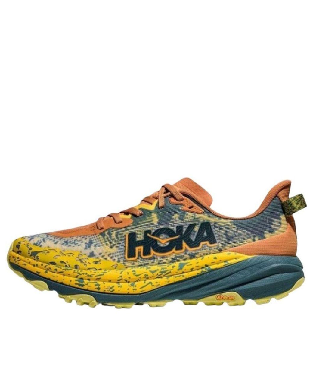 Hoka One One Yellow Speedgoat 6 'Terra Cotta Mountain Fog' for men