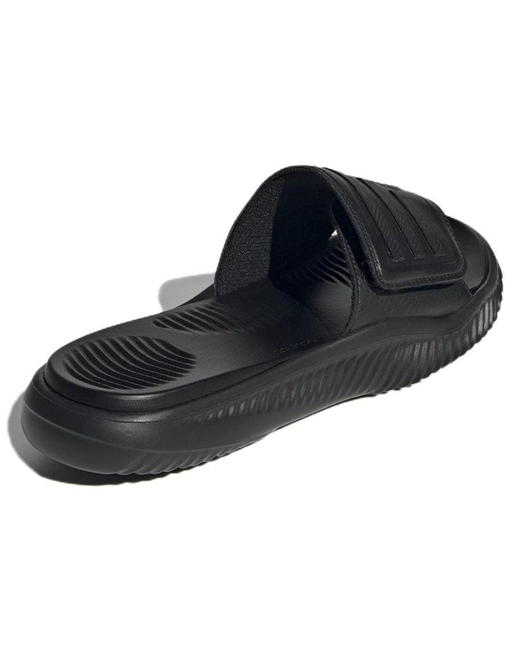 Adidas Black Alphabounce Slide 'Triple' for men