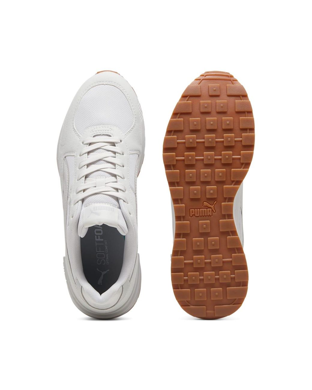 PUMA White Graviton Trainers 'Feather' for men