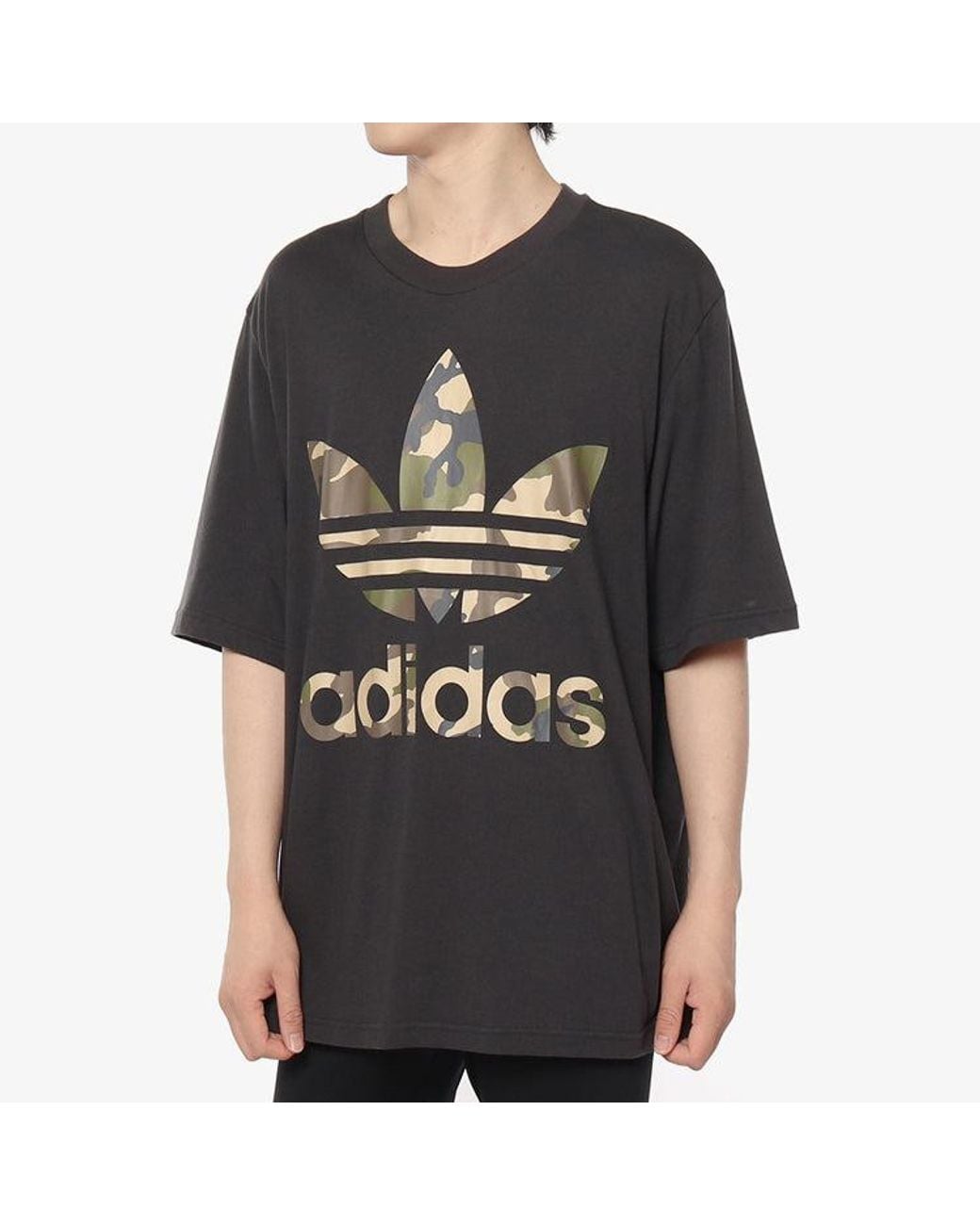 Adidas Black Originals Logo Short Sleeve for men