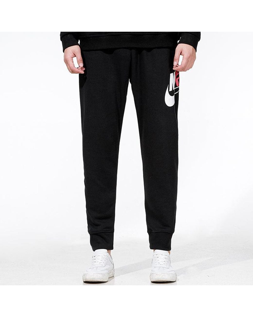 Nike Black Fleece Lined Stay Warm Bundle Feet Sports Pants/Trousers/Joggers for men