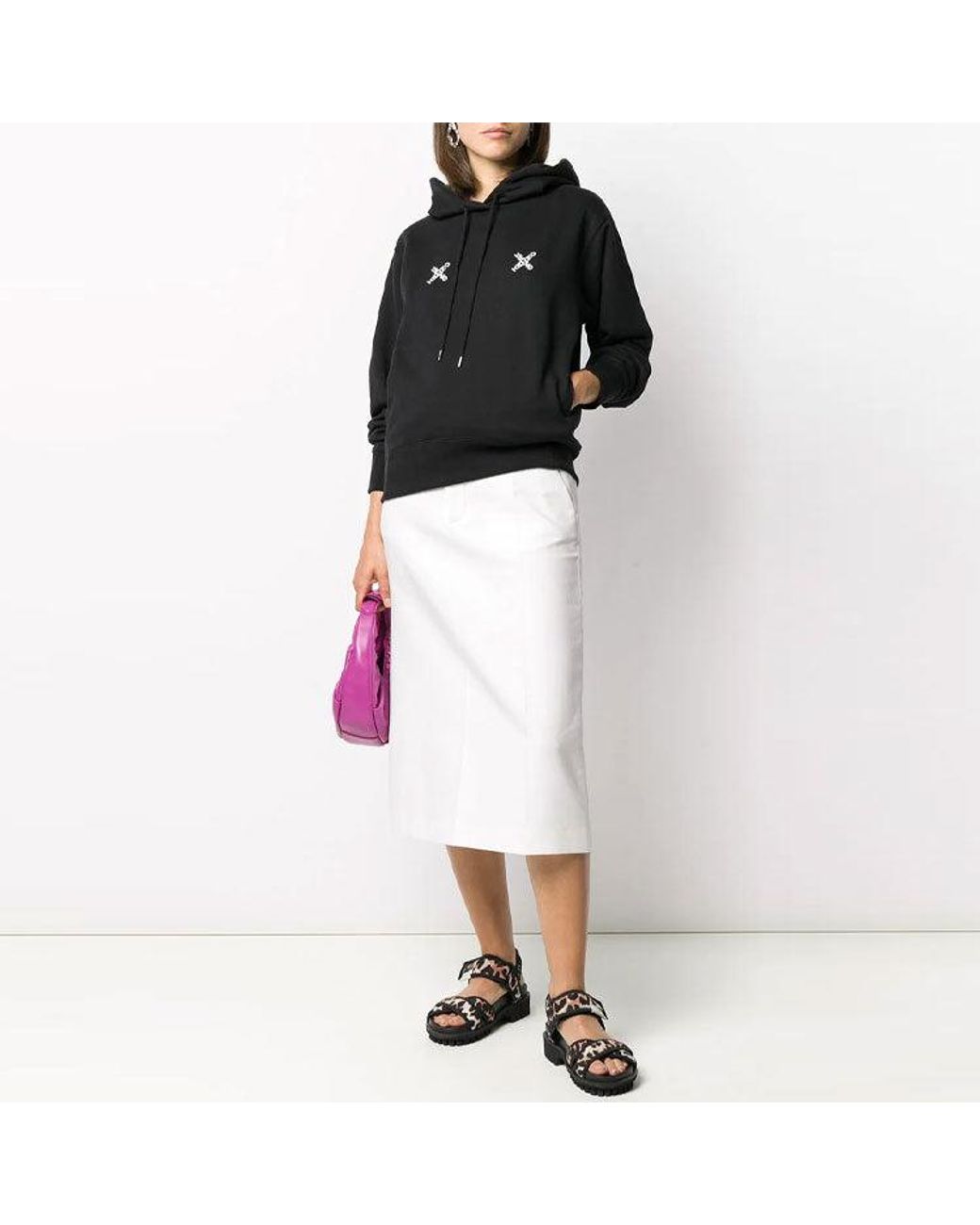 KENZO Black (Wmns) Fw20 Hooded Long Sleeves Hoodie Sports