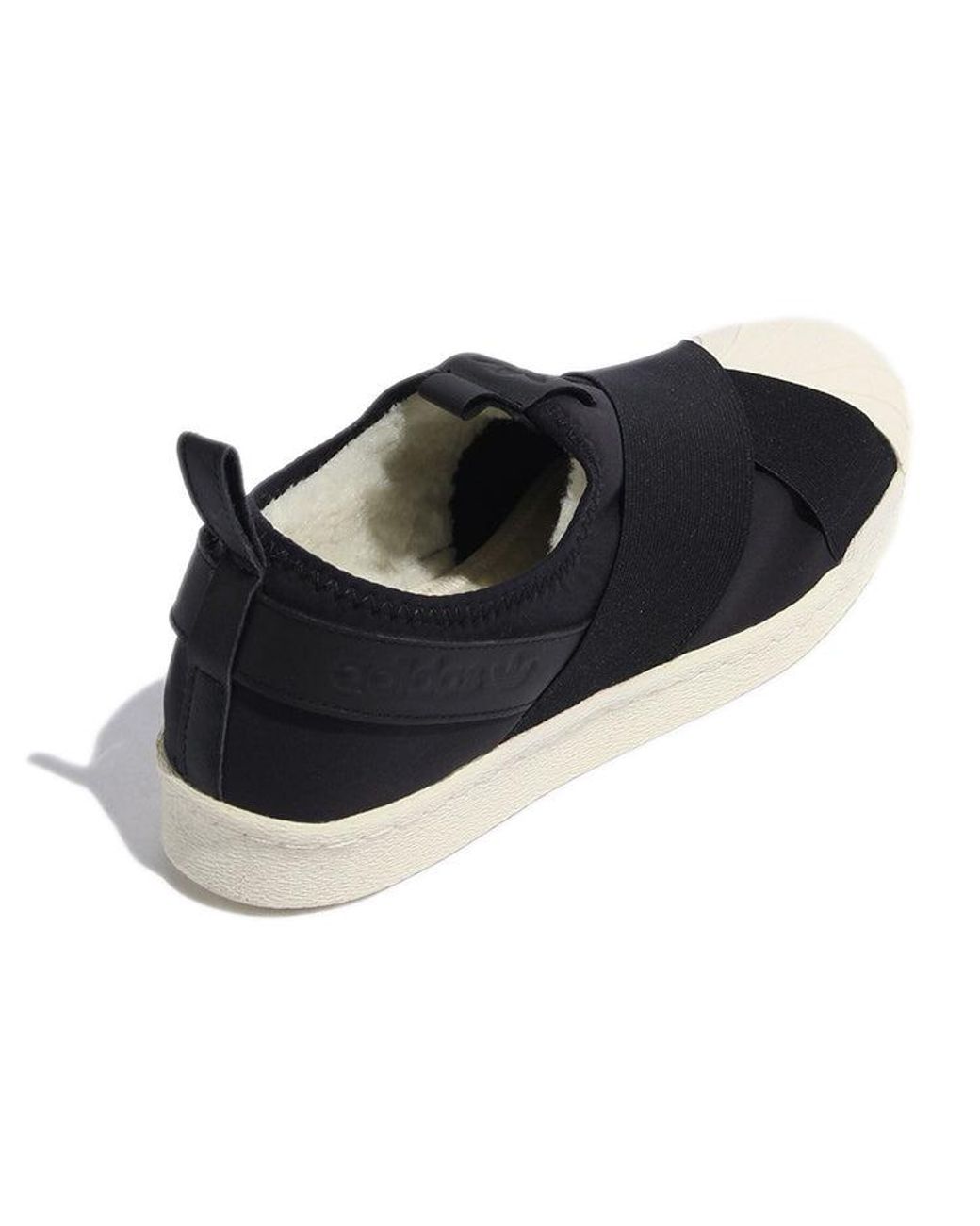 Adidas Black Ss Slipon Fleece Cream' for men