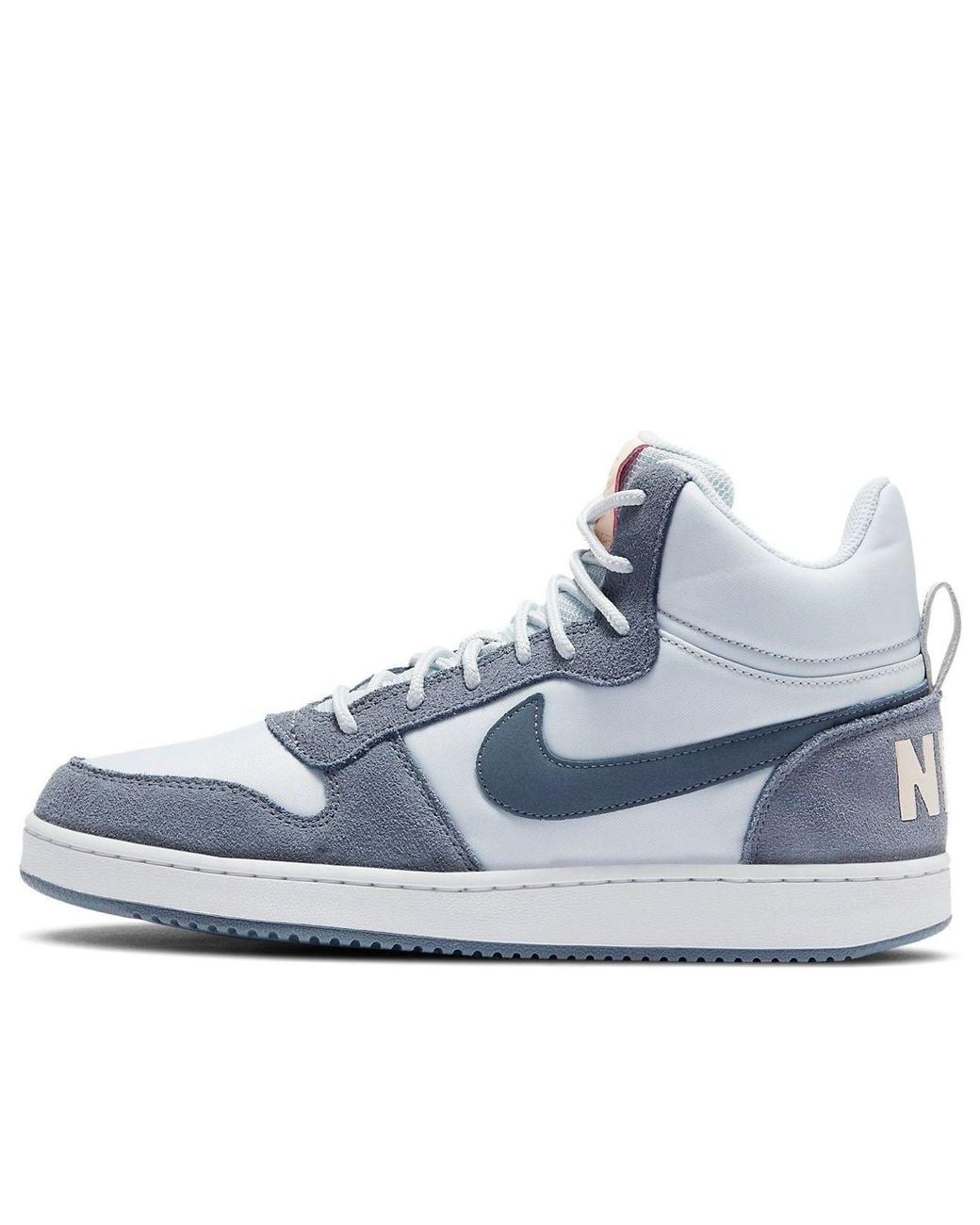 Nike Blue (Wmns) Court Borough Mid Premium 'Pure Platinum'