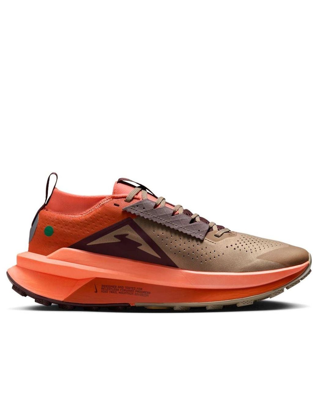 Nike Red Zoomx Zegama 2 'Khaki Hyper Crimson Burgundy Crush' for men