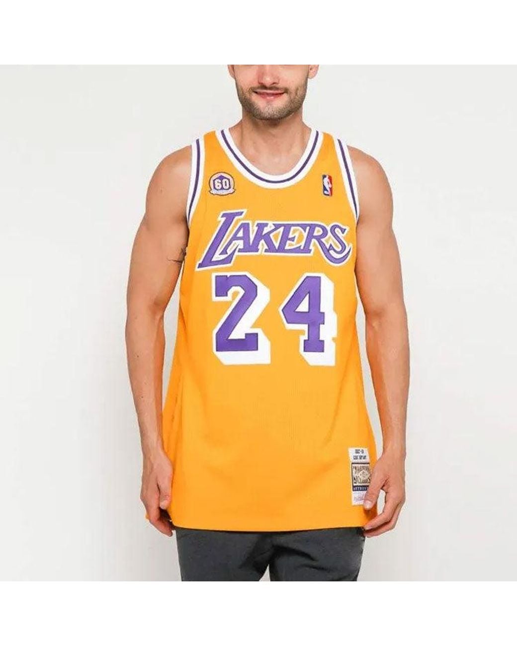 Mitchell & Ness Orange Nba Los Angeles Lakers 2007/08 Authentic Jersey 'Kobe Bryant 24' for men