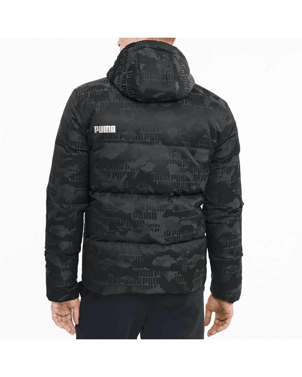 PUMA Black Camo Down Jacket for men
