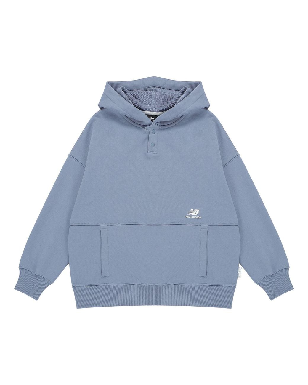 New Balance Blue (Wmns) Classic Lifestyle Plain Hoodie