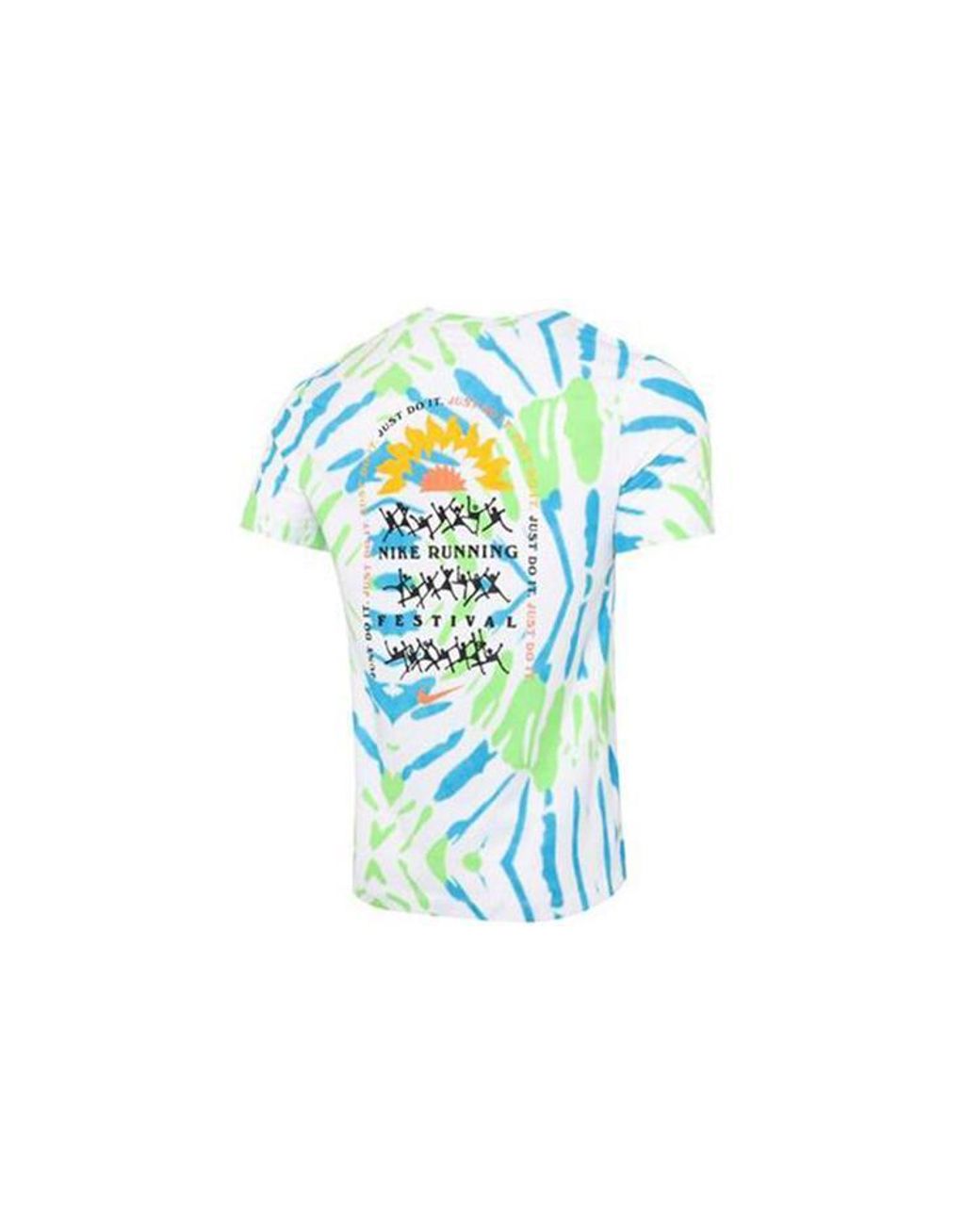 Nike Blue Dri-Fit Quick Dry Knit Printing Sports Short Sleeve for men