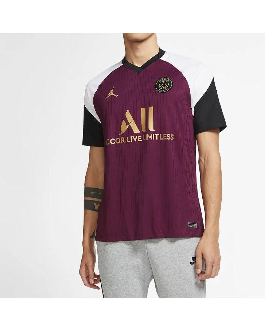 Nike Red Psg Nk Breathe Brt Stadium Stad Jersey Jsy Short Sleeve Ss 3R Bordeaux for men