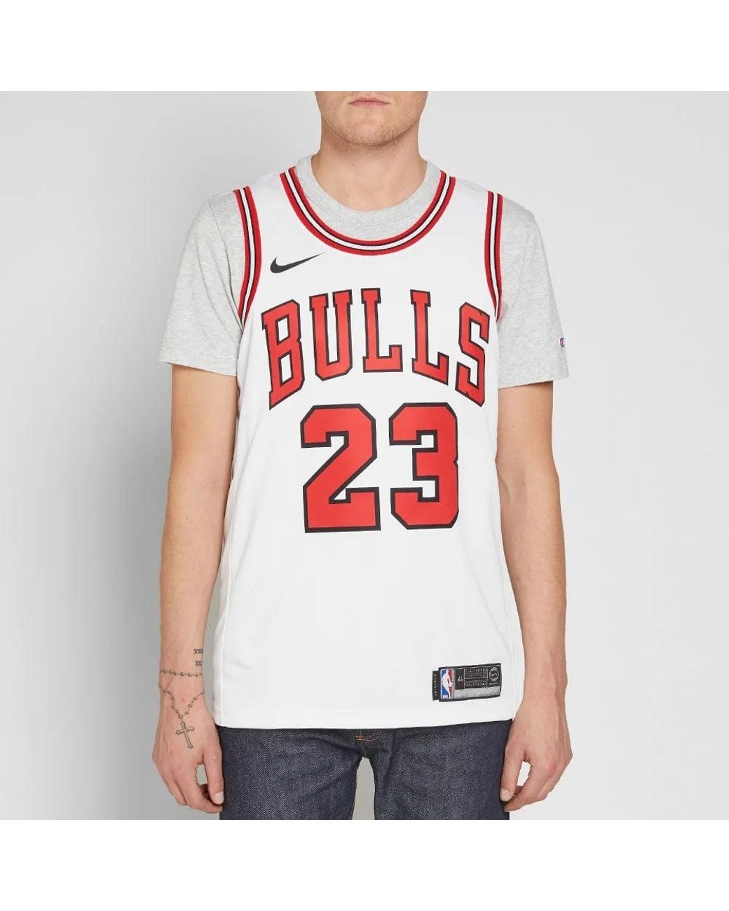 Nike Red Michael Jordan Association Edition Swingman Jersey (Chicago Bulls) Sw for men