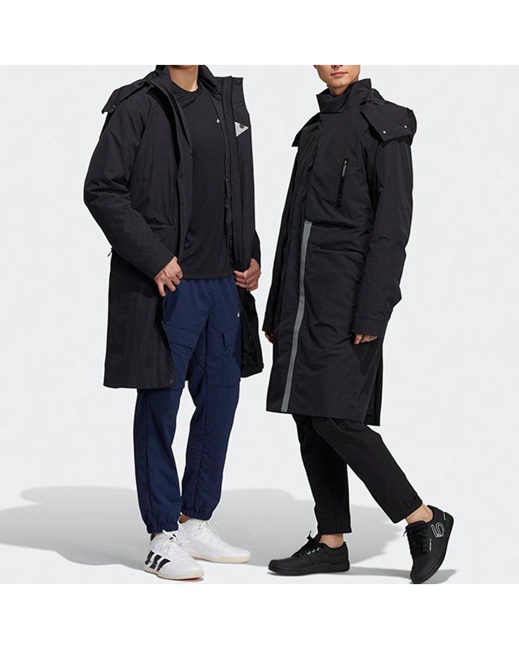 Adidas Black Casual 3-In-1 Long Down Jacket for men