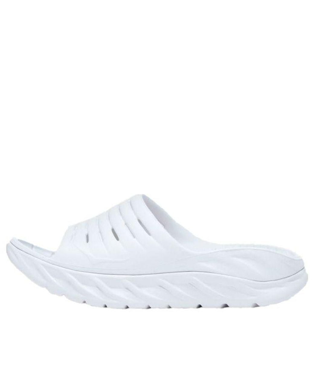 Hoka One One White Ora Recovery Slide for men