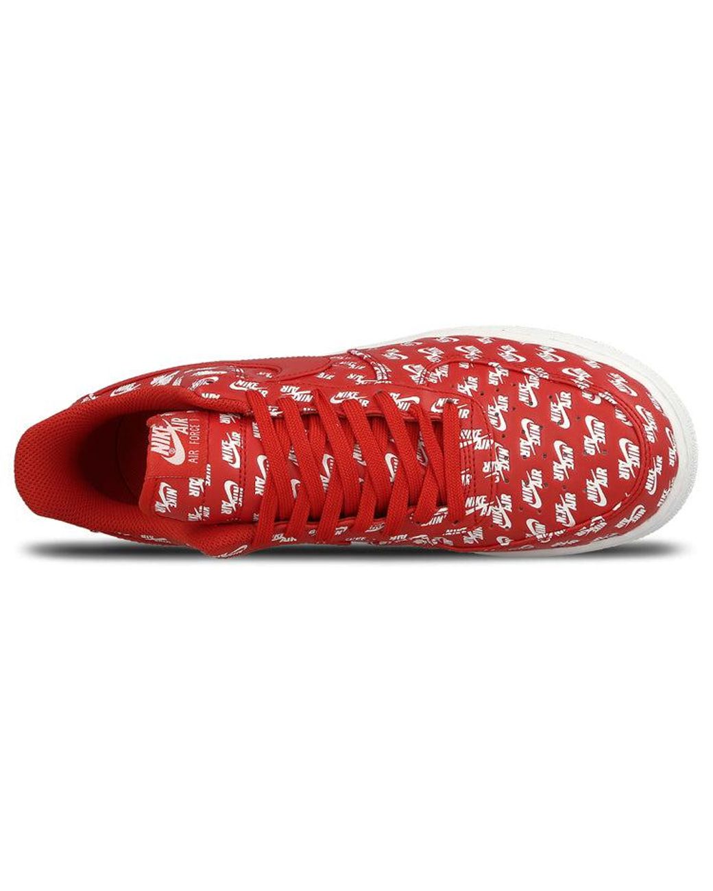 Nike Red Air Force 1 Low 07 Qs 'All Over Logo' for men