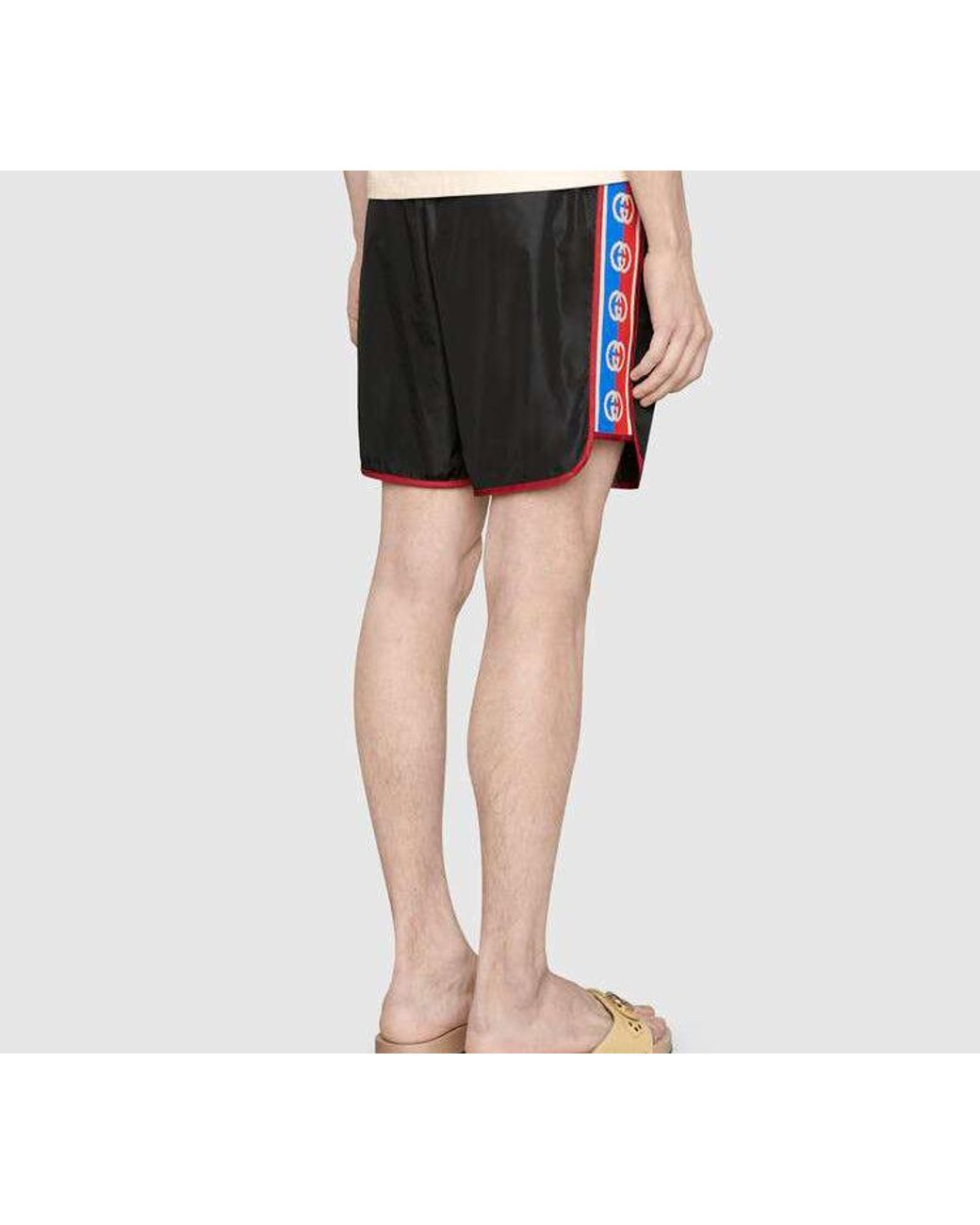 Gucci Black Retro Double G Webbing Shorts