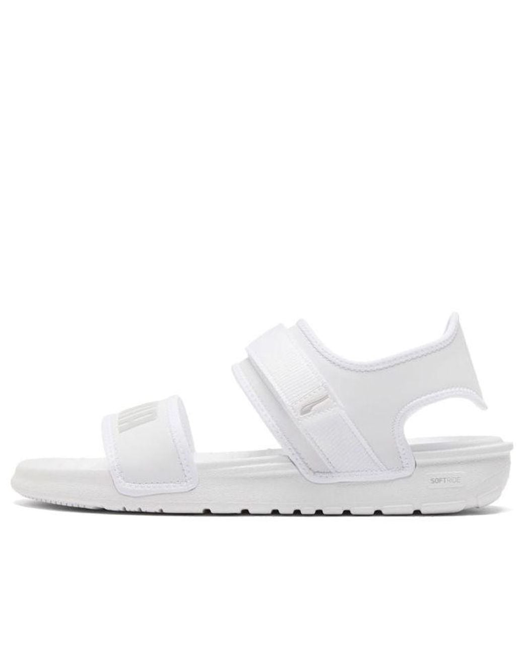 PUMA White Softride Sandal for men
