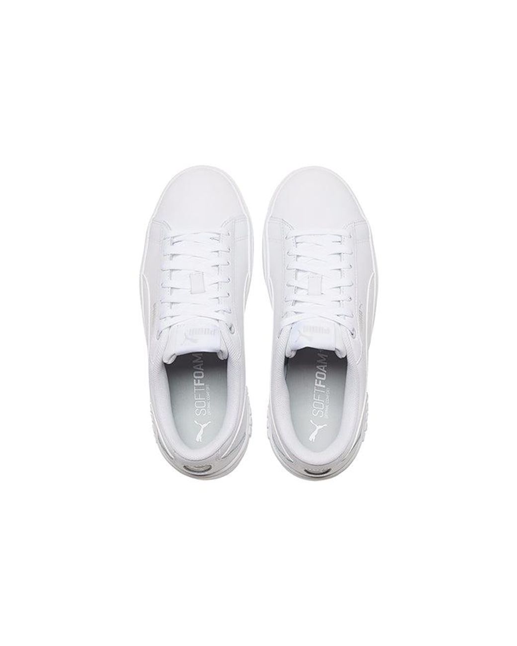 PUMA White (Wmns) Smash Platform V2 'Triple'