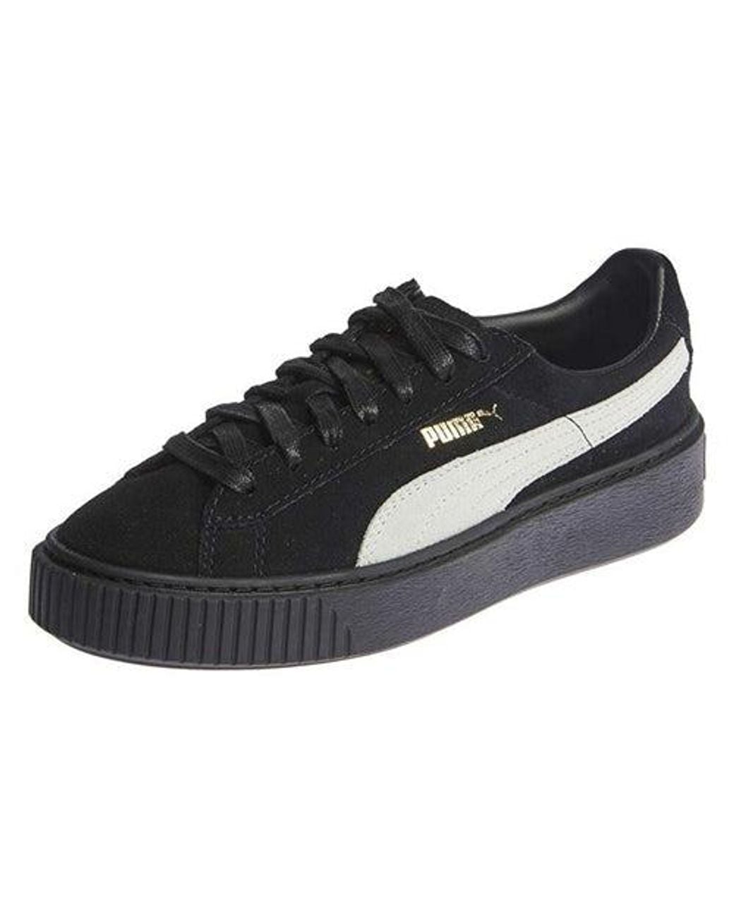 PUMA Black (Wmns) Suede Platform Core