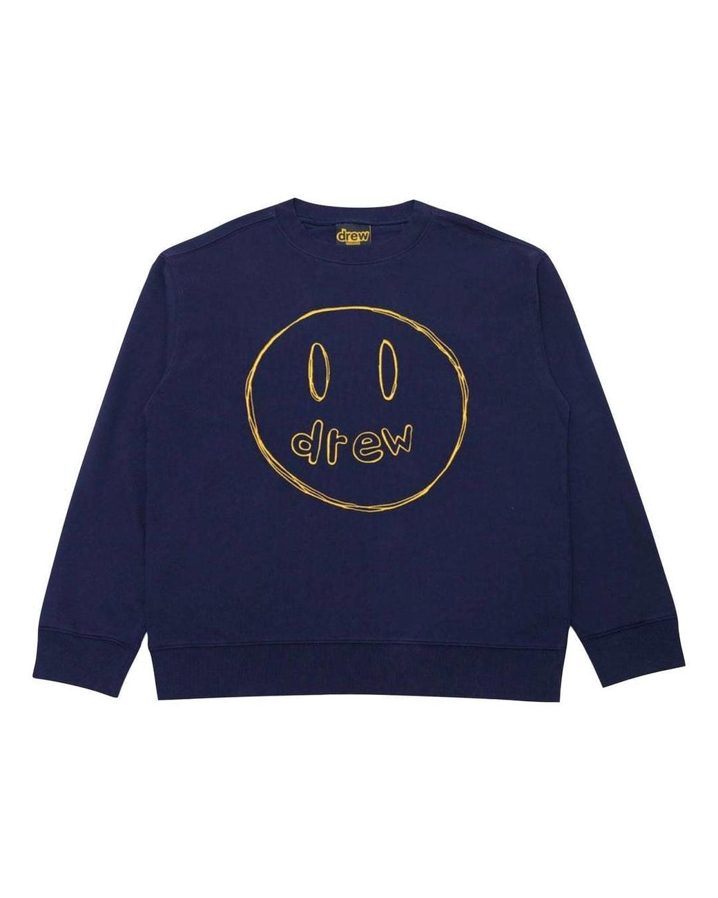 Drew House Blue Sketch Mascot Crewneck Sweatshirt for men