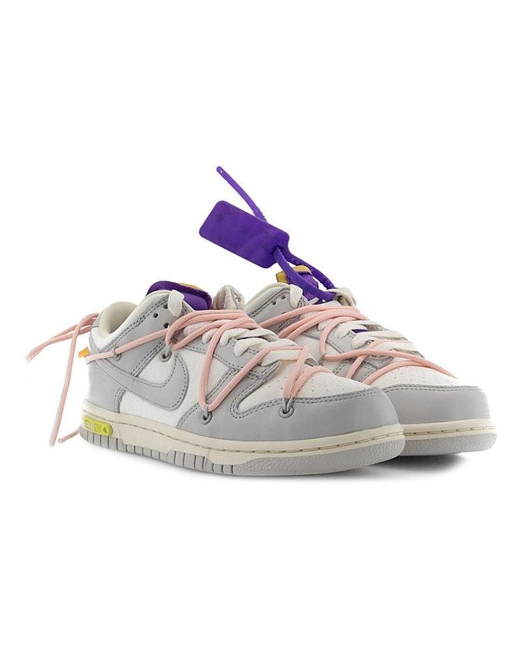 Nike Gray X Off- Dunk Low 'Lot 24 Of 50' for men