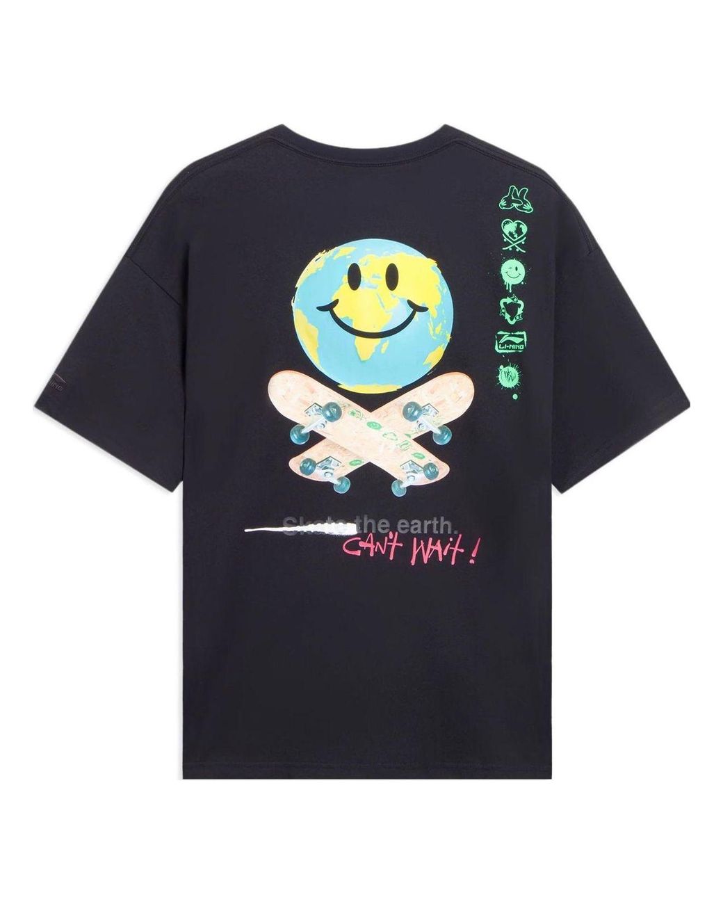 Li-ning Blue X Og_Slick Earth Graphic T-Shirt for men