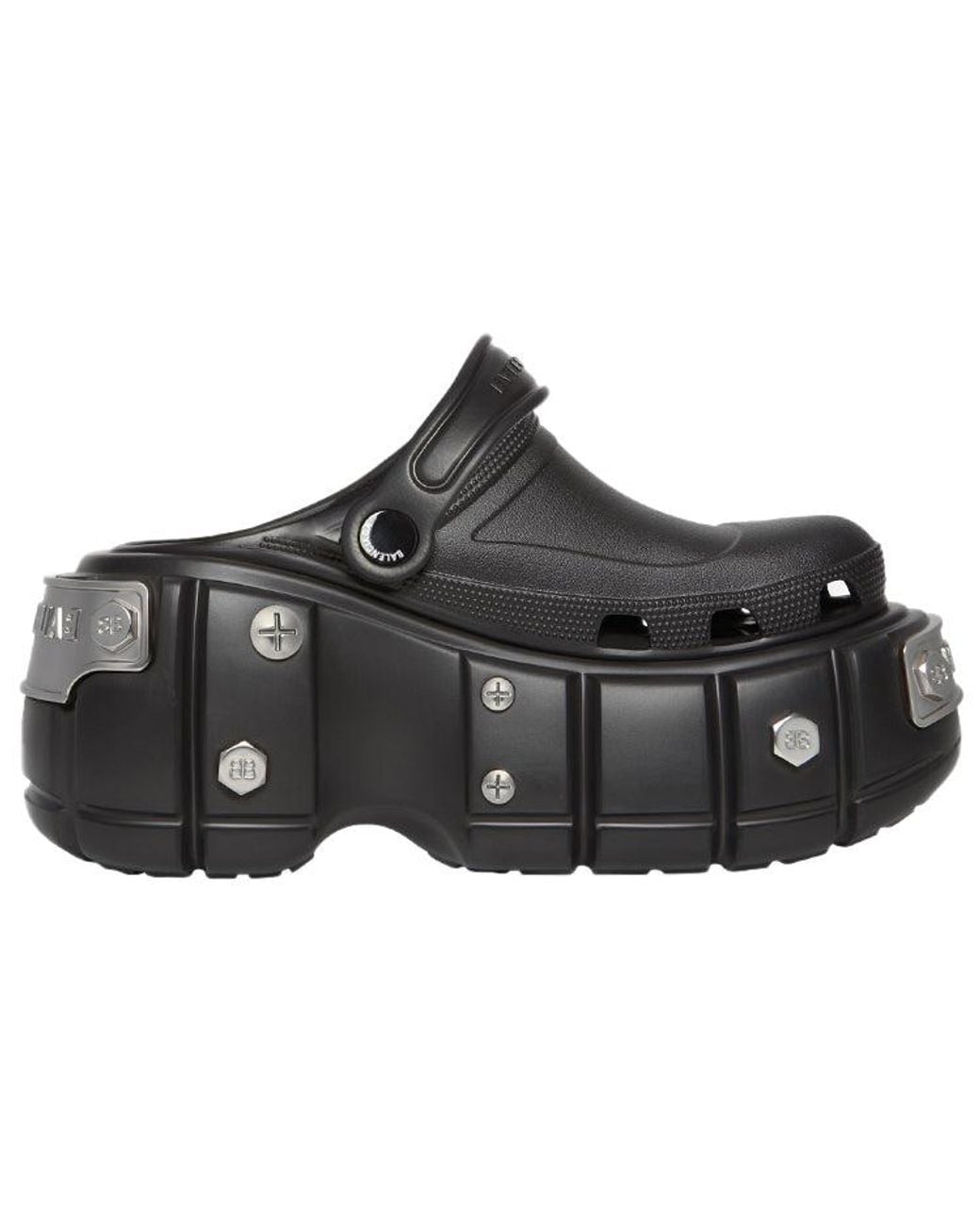 Balenciaga Black X Crocstm Platform Mules