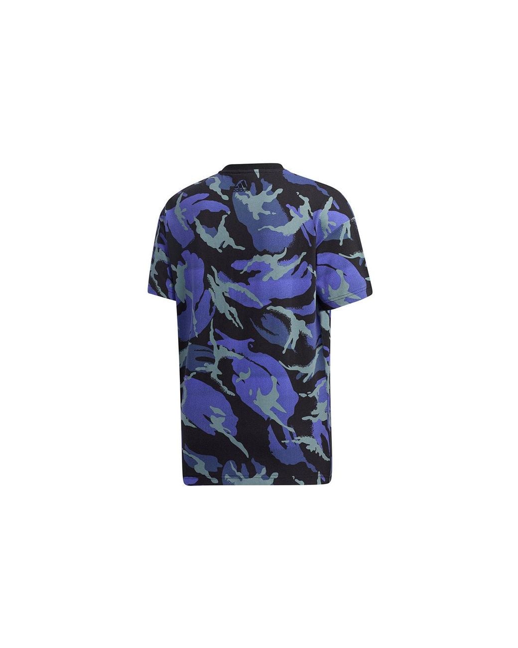 Adidas Blue Ub Gfx T Aop Sports Camouflage Printing Short Sleeve for men