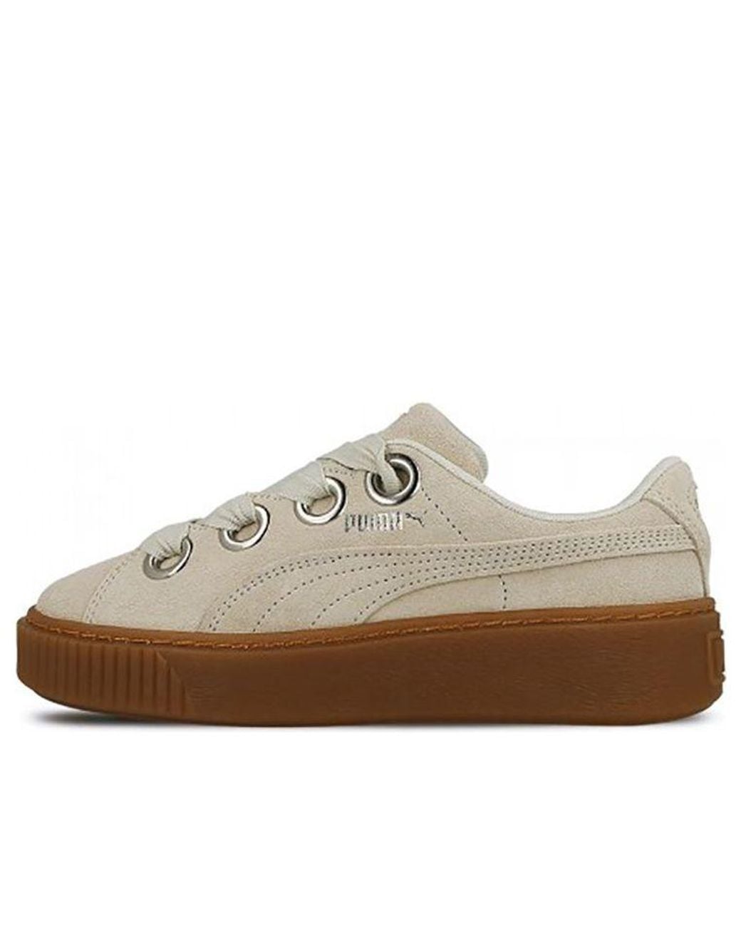 PUMA White (Wmns) Platform Kiss Suede