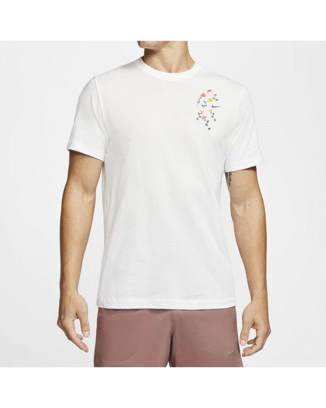 Nike White Dry-Fit Funny Printing Short Sleeve for men