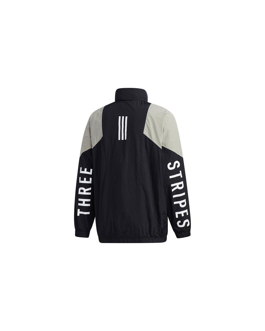 Adidas Blue Colorblock Alphabet Printing Casual Jacket for men