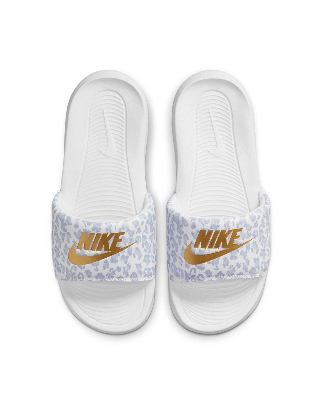 Nike White (Wmns) Victori One Printed Slide 'Leopard'