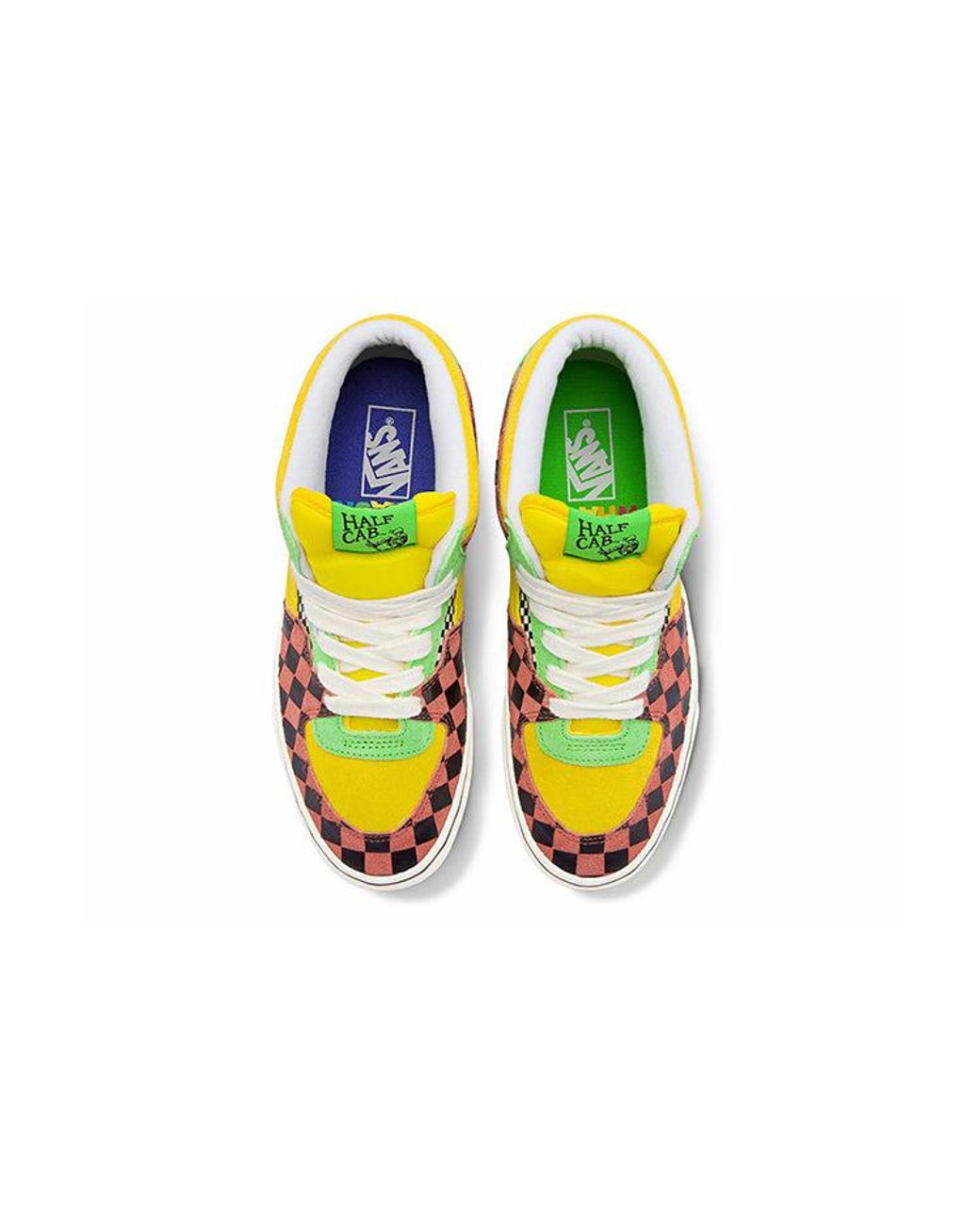 Vans Yellow Tierra Whack X Half Cab 'Multi Checkerboard' for men